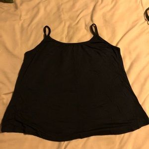 Simple plain black spaghetti strap tank